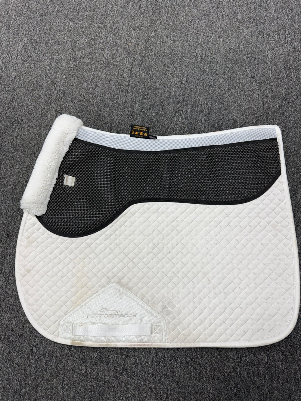 Shires Performance White Pad w/Waffle Half Pad
